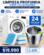 Pack 24 Pastillas Limpia Lavadora