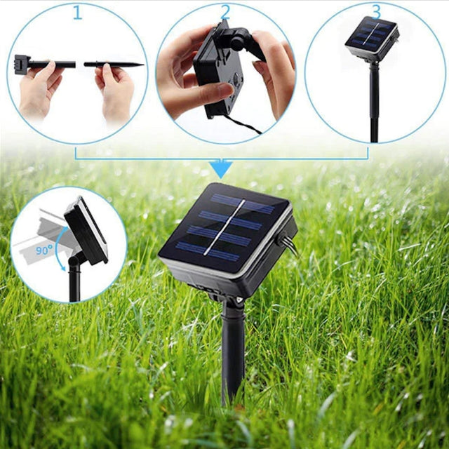 Luz hada LED con Panel Solar