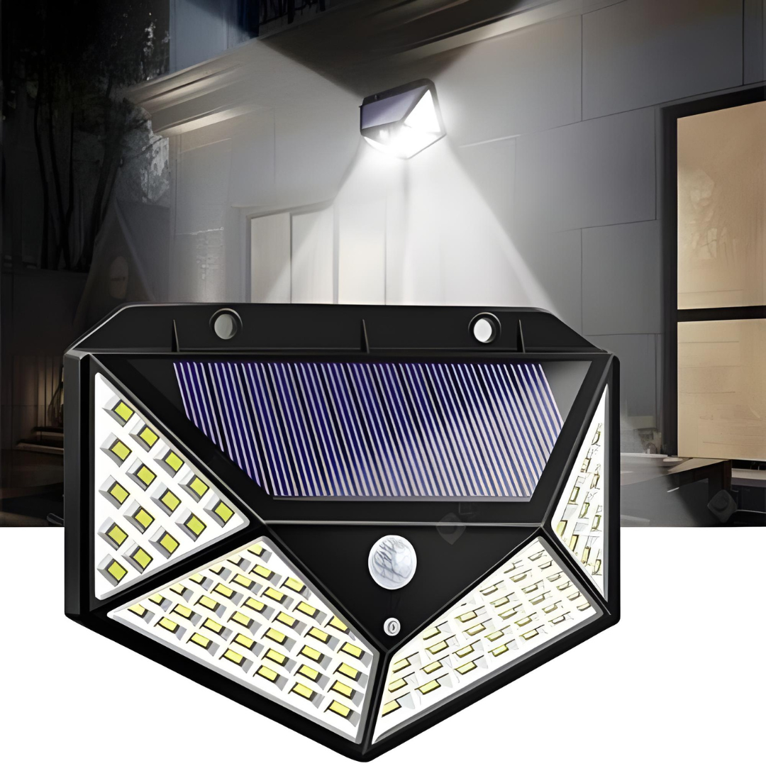 Aplique Solar led de 4 caras 2x1