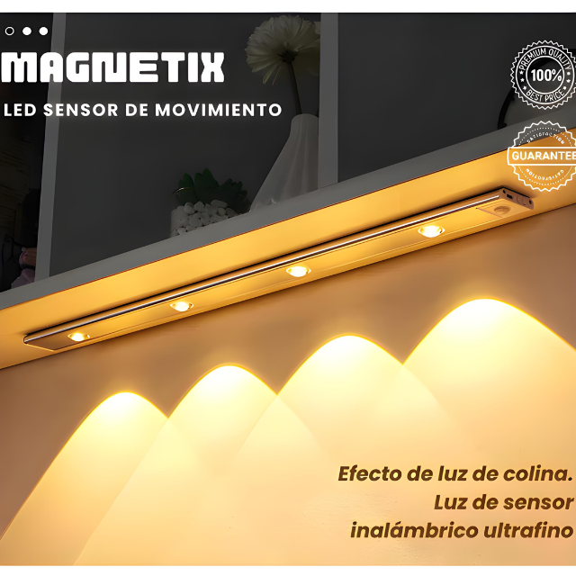 Barra LED Recargable Con Sensor Movimiento 50cm