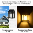 Aplique Solar tipo farol 2X1